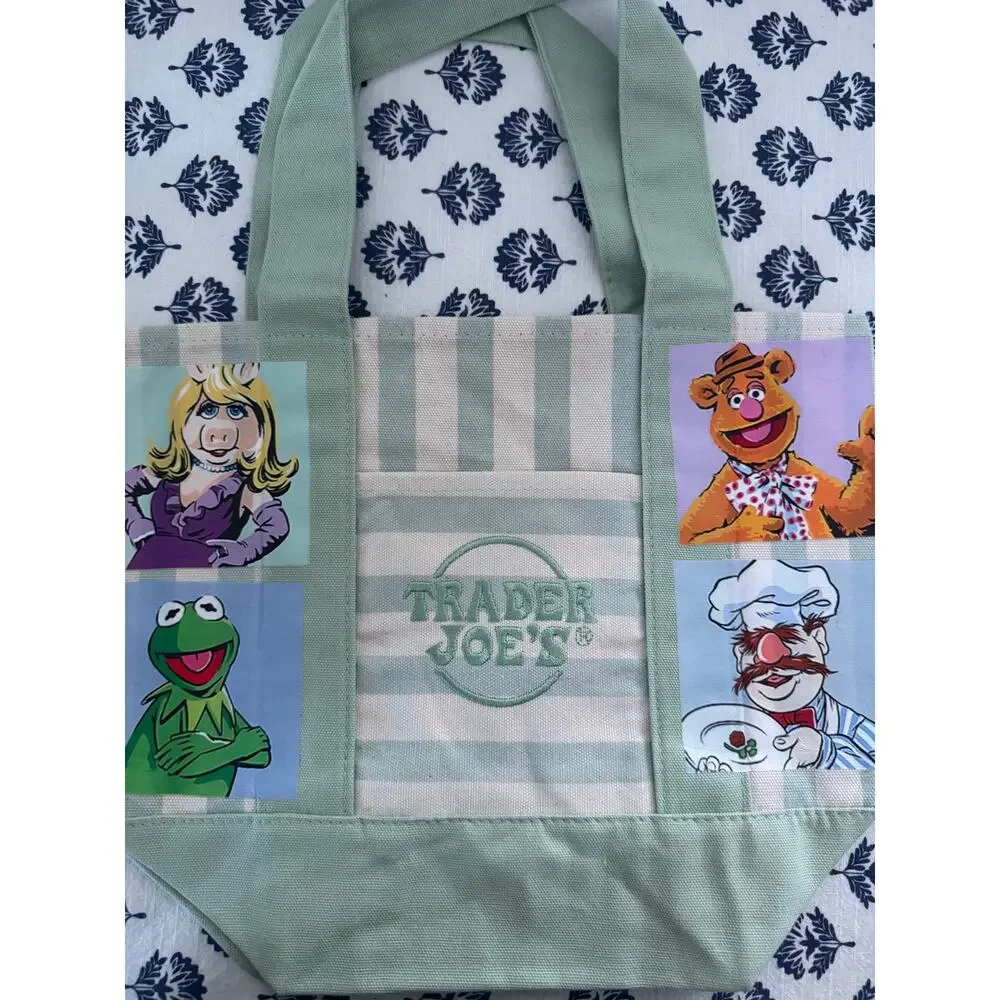 Disney Muppets Striped  Custom Made Trader Joes Mini Tote